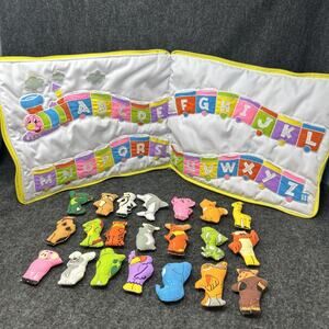 Vintage Pocket of Learning Soft Alphabet Toy Educational Travel USA As-Is